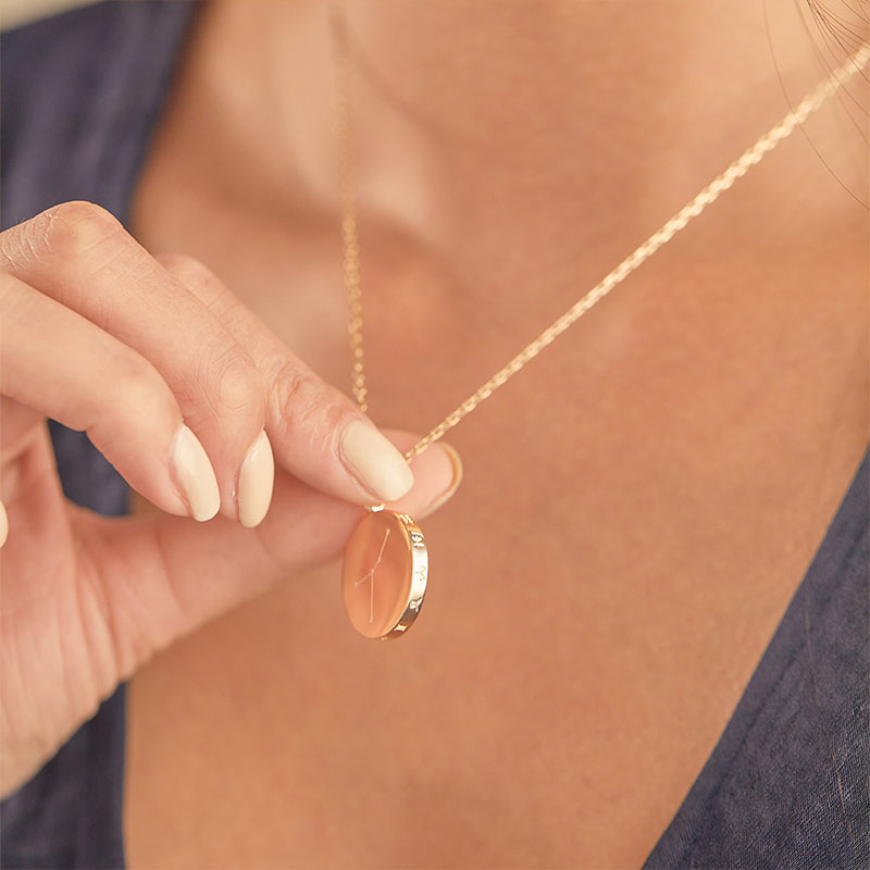 The constellation coin necklace in gold plated